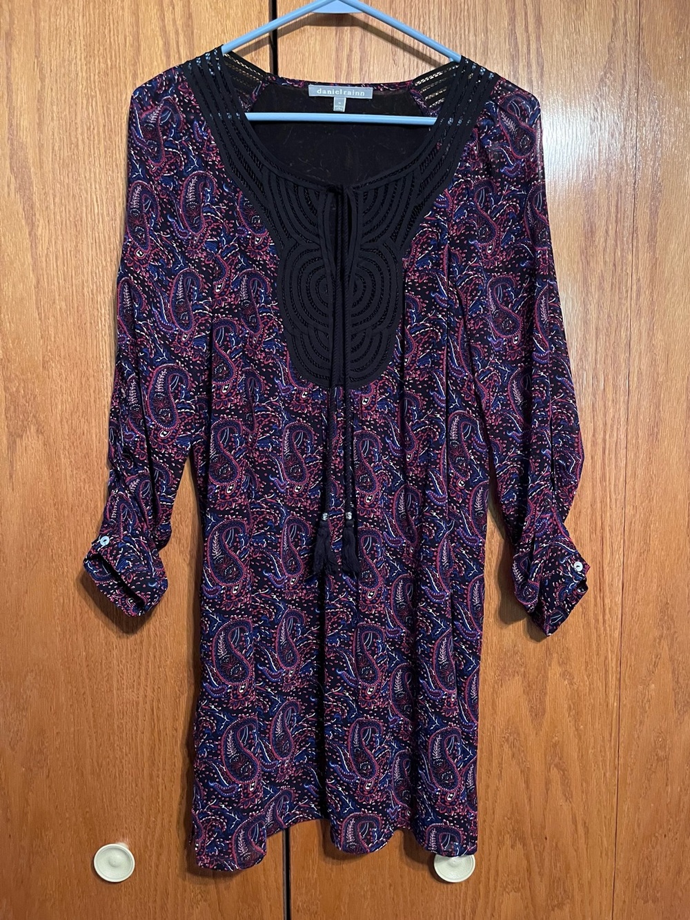 Daniel Rainn Paisley Print Long Sleeve Tunic